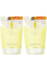 & HONEY Silky Smooth Moisture Shampoo, Refill Set of 2 "For Smooth Hair That Goes Through Your Fingers" 11.8 fl oz (350 ml)