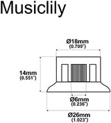 Musiclily Pro Imperial Inch Size Top Hat Bell Reflector 2 Volume 2 Tone Knobs Set for USA Les Paul SG Electric Guitar