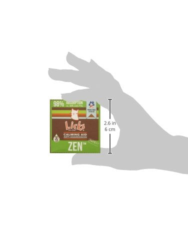 Licks Pill-Free Zen Cat Calming - Natural Calming Aid for Aggressive Behavior & Nervousness - Cat Treats for Stress Relief & Health - Gel Packets - 30 Use