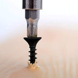 #8 x 2 Wood Screw 100PCS Black Phosphate Coated Stainless Flat Truss Head Fast Self Tapping Drywall Screws by SG TZH