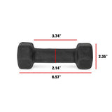 CAP Barbell Black Neoprene Coated Dumbbell, 3 lb Pair