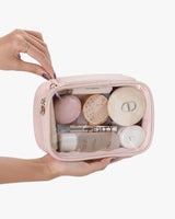 Pocmimut Makeup Bag,Small Makeup Bag Clear Travel Makeup Bag Car Accessories Storage for Women,Travel Essentials Organizers,Pink