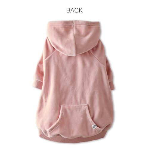 Pet Passion Velour Dog Pet Hoodie Coat for Small, Medium and Large Dogs, Pink, XX-Small