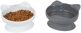 Kitty City Raised Cat Ear Bowls, Large Bowls 2pk (Modern)