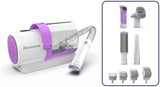 Dog Hair Vacuum & Grooming Kit 2.5L Large Capacity, Pet Grooming Vacuum with Clipper, Ideal for Shedding Dogs & Cats at Home Cleaning Tools - Purple/Pink