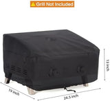 NOELIFE 24 Inch Tabletop Grill Cover for Cuisinart CGG-306/ CGG-059A/ CGG-059, Pit Boss 75275/ PB336GS/ PB100P1, Waterproof Outdoor BBQ Grilling Griddle Accessories, Black (Cover Only)