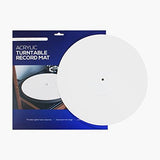 Acrylic Turntable Mat by Break Tradition - Vinyl Record Accessories for LP Record Player - Premium Turntable Slipmat to Reduce Noise Due to Static and Improve Sound Quality (White)