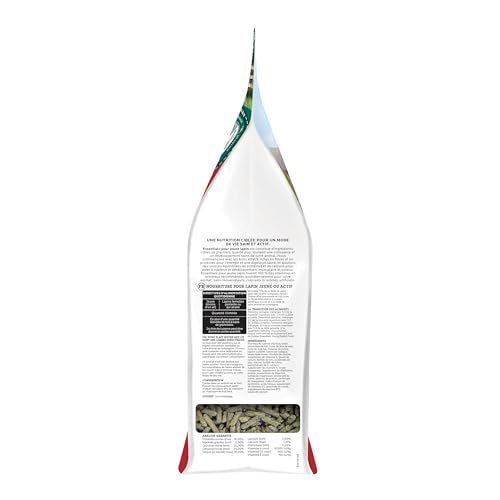 Oxbow Essentials Rabbit Food, Young Rabbit, Made with Oxbow Timothy, Pet Food Pellets for Bunnies, Small Animal Pet Products, Made in USA, High Fiber Bunny Supplies, 10 lb. bag