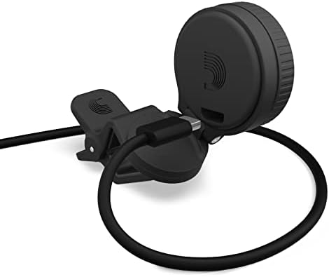 D'Addario Accessories Nexxus 360 Rechargeable Guitar Tuner - Clip On Guitar Tuner - Acoustic Guitar Tuner - Electric Guitar Tuner - 24 Hours of Tuning Time per Charge - Rotates 360-degrees