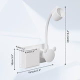 Hands-free Hair Dryer Holder with Any Angle Rotating Fully Positionable Arm. Bathroom Wall Mount Blow Dryer Holder, No Drilling Design, Can be Firmly Installed on the Wall or Mirror