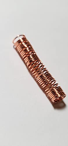 Beaditwearitloveit 1 Long Copper Dreadlock Coils Wire Wrapped Loc Jewelry Beads For Braids Twists Natural Hair Cuffs Handmade Accessories (Copper)