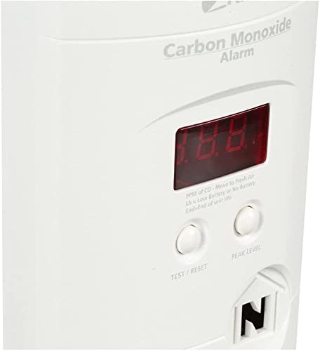 Kidde Carbon Monoxide Detector, Plug In Wall with 9-Volt Battery Backup, Digital LED Display, 2 Pack