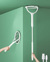 Rotating Head Rechargeable Electric Fly Swatter Racket Bug Zapper Racket Mosquito Zapper Indoor Bug Zapper Fruit Fly Zapper Spider Killer Gnat Trap Wasp Catcher, with a Telescopic Extension Wand