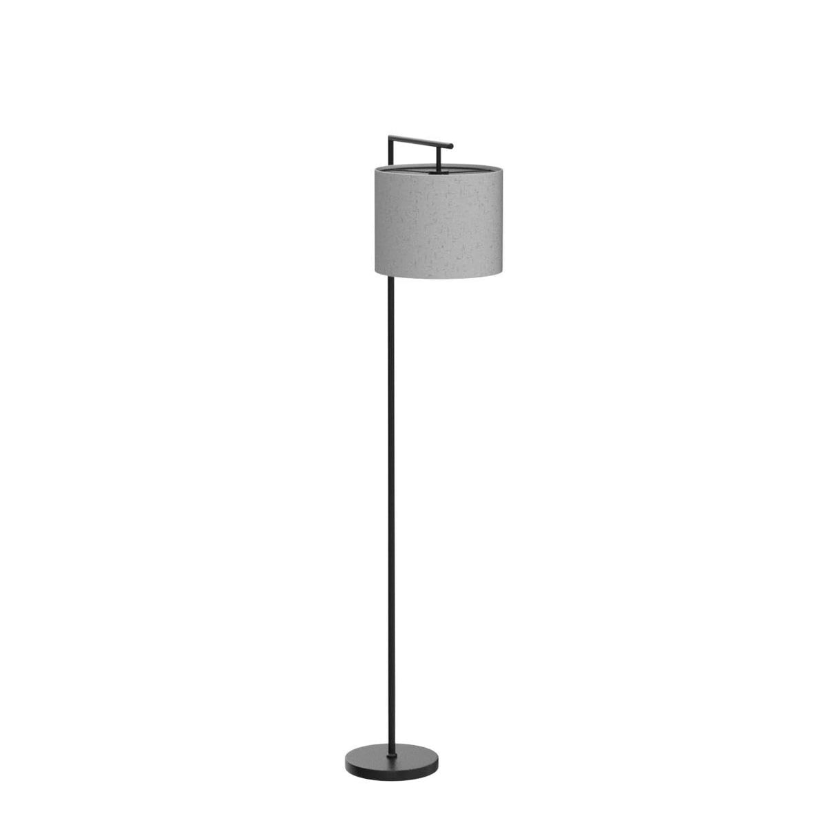 PESRAE LED Floor Lamp with Remote Control, 4 Color Temperature LED Bulb Included, Modern Standing lamp with Linen Lampshade for Bedroom, Living Room, Matte Black