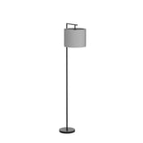 PESRAE LED Floor Lamp with Remote Control, 4 Color Temperature LED Bulb Included, Modern Standing lamp with Linen Lampshade for Bedroom, Living Room, Matte Black