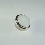 Liyafy 3Pcs Trumpet Valve Finger Buttons Musical Instruments Accessories Silver with White Shell Inlay
