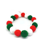 50pcs pet Dog Bow Tie Rainbow Flower Hair Ball Necklace Collar Pet Dog Cat Bowties Neckties Dog Grooming Accessories(3,Neck Size (40-45cm))