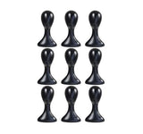 16 Inch Studio Limited Professional Plastic Mannequin Head Durable Women Model Wig Head Stand Torso Styling Making Display Holder with Jack for Wigs, Hat, Mask, Headdress, Necklace (Black, 9 Pack)