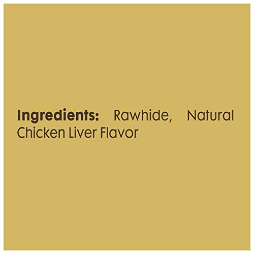 Better Belly Originals Natural Chicken Liver Flavor Small Rolls 20 Count, Highly Digestible Rawhide