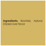 Better Belly Originals Natural Chicken Liver Flavor Small Rolls 20 Count, Highly Digestible Rawhide