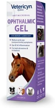 Vetericyn Plus Ophthalmic Eye Gel for Horses | Eye Ointment Alternative to Lubricate and Relieve Horse Eye Irritations, Safe for All Animals. 3 ounces
