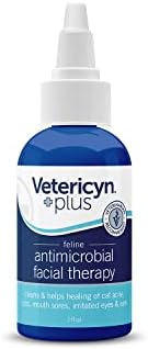 Vetericyn Plus Feline Facial Therapy | Healing Aid and Skin Repair for Different Cat First Aid Needs, Including Cat Acne, Cat Ear and Eye Problems. 2 Ounces