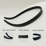 BIKCZEWIN 3PCS No Pressure Headbands for Women with Teeth No Headache Comfortable Hair band Plastic Fashion Skinny Loop Hair Accessories for Glasses Wearers