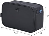ZEEMO Travel Toiletry Bag for Men, Large Water-Resistant Full-Open Dopp Kit, Versatile Organizer for Shower and Hygiene Accessories, Bathroom Essentials, Cosmetics, Black