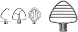 KitchenAid Stainless Steel Mixer Accessories Bundle with Pastry Beater