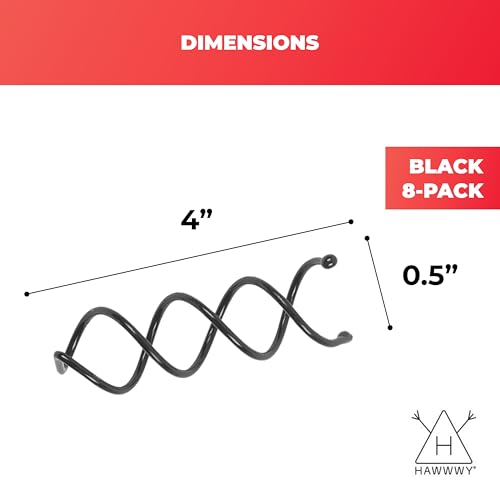 Hawwwy Bobby Pins - 8 Pack - Black - 2 Inches - Beautiful Twist Hair Accessories for Women and Kids - Easy Bobby Pins for Fast and Secure Buns, Messy Styles, and Updos