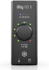 IK Multimedia iRig HD X Guitar Audio Interface - 96 kHz Music Recording, 24-bit, For iPhone, iPad, Mac, iOS, And PC With Lightning Cable, USB-C, Guitar Accessories, Recording Studio Equipment