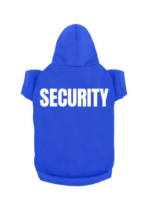 Glow in The Dark Dog Security Sweatshirt - Stretchy Cotton Tank Top Hoodie for Dogs - Premium Breathable Sleeveless Dog Sweaters with Fluorescent Printing