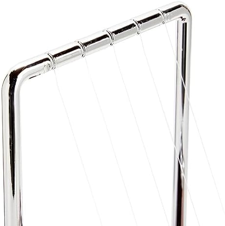 Juvale Newton's Cradle Balance Pendulum, Physics Learning Desk Toy, Swinging Kinetic Balls for Home, Office Decoration, Stress Relief, Fun Science Fidget Accessories (7x6x7 in)