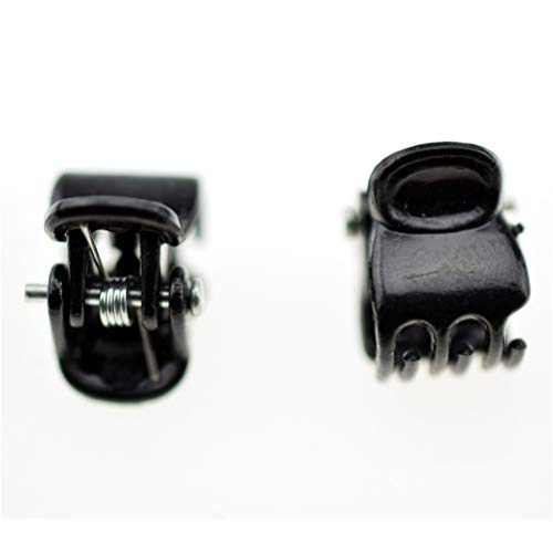 100pc/pack 1cm Hair Claws Clip for Women Girls Plastic Mini Hairpin Hair Clip Clamp Hair Accessories Gifts (100pcs black)