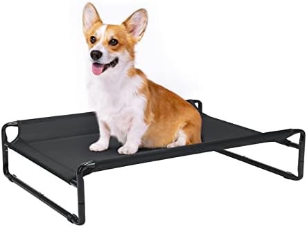 Veehoo Elevated Dog Bed - Raised Dog Cot with Cooling Mesh & Anti-Slip Feet, Suitable for Small & Medium Dogs