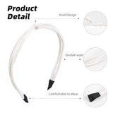 WOVOWOVO 5 Pcs Thin Leather Headbands for Women, Cute Knotted Head Bands for Women’s Hair Womens Headbands Fashion Black Brown White Headbands for Girls Womens Hair Accessories