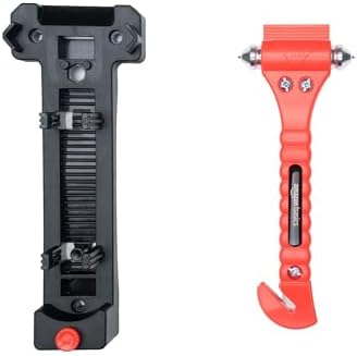 Amazon Basics Emergency Seat Belt Cutter and Window Hammer Tool, Car Accessories, 2 Pack, SW-835