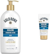 Gold Bond Healing Hydrating Lotion, 14 oz., With Aloe, Moisturizes, Immediate 24-Hour Hydration & Healing Hand Cream, 3 oz., With Aloe, Moisture That Lasts Through Handwashing