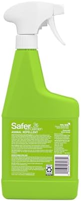 Safer Brand Garden SG3145 Animal Repellent Ready-to-Use Spray – Dual-Action Formula Repels Birds, Cats, Deer, Dogs, Groundhogs, Rabbits, Raccoons, Skunks & Squirrels – Protects up to 375 Sq Ft