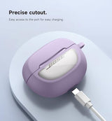 SURITCH Case Cover for Bose Ultra Open Earbuds(2024), Shockproof Protective Cover for Bose Ultra Open Wireless Ear Earbuds Charging Case Accessories with Carabiner, Purple