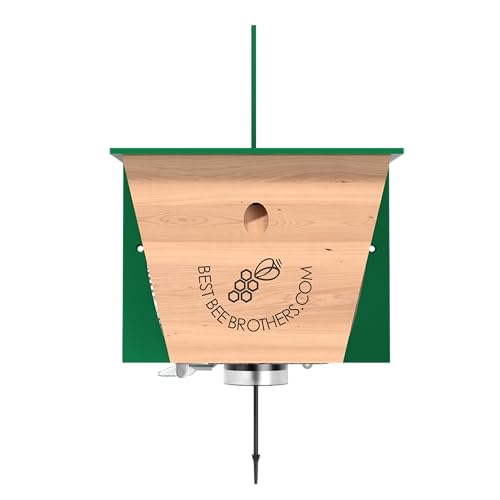 Best Bee Brothers Carpenter Bee Traps for Outside - Carpenter Bee Trap, Turbo Trap Wood Bee Traps - Professional-Grade Carpenter Bee Traps for Outdoors Hanging - Bee Catchers for Outside (1 Pack)