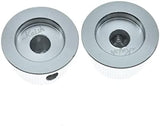KAISH 4pcs Aluminium Potentiometer Knobs 1/4" Universal Top Hat Knobs Bell Control Knob with Set Screw for Guitar/Bass/AMPS/Preamps Silver without Indicator
