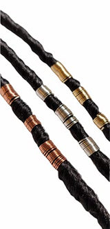 Beaditwearitloveit Copper Dreadlock Coils Wire Wrapped Loc Jewelry Beads For Braids Twists Natural Hair Cuffs Handmade Accessories (Gold)