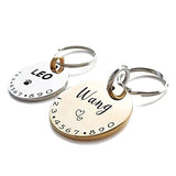 Cats Dogs ID Tags Personalized Lovely Symbols Pets Collar Name Accessories Simple Custom Engraved Supplies for Large Four Legged Child Necklace Chain Anti-Lost Industrial Steel Charm