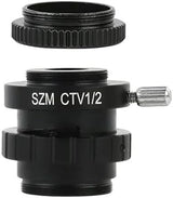 Microscope Accessories Kit SZM CTV 1/2 1/3 1X 0.3X 0.5X Adapter C Mount Lens Simul Ring Trinocular Stereo Microscope Microscope Slides (Color : SZMCTV 1-2)