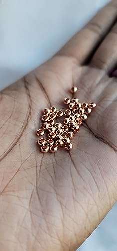 Metal Loc sprinkle Hair Beads, DreaLock Hair Accessories, Loc Jewelry (100% Copper, 6/0 4mm)