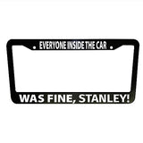 1pc - The Office Funny Black Plastic or Aluminum License Plate Frame Truck Car Van Décor Car Accessories Meme Gifts Auto Parts (Chrome Graphics, Plastic Frame)