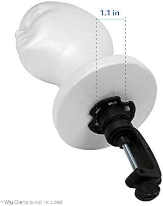 STUDIO LIMITED 11.4-Inch Styrofoam Mannequin Head (4 Pack) - White Foam Wig Stand for Wigs, Hats, Masks, Hairpieces, Arts, Crafts, DIY Projects, Salon Display, and Travel Use