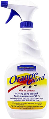 Number 1 in Service Orange Guard Home Pest Control Spray, Natural Organic Bug Repellent & Killer for Ants Roaches Fleas Water Based Indoor, Outdoor, Number 1 in Service Tissue Pack, 32 Fl Oz, 2 Pack