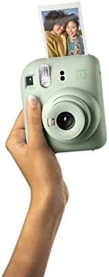 Fujifilm Instax Mini 12 Instant Camera Bundle with Fujifilm Instax Mini Instant Film Value Pack (60 Sheets) with Accessories Including Protective Case, Strap, Photo Album (Mint Green)